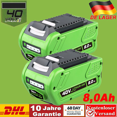 2)8AH Akku Für Greenworks 40V 29462 Batterie G-MAX 29472 29727 22272 20302 2706