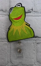 Reeleer Kermit the Frog  Badge Reels Retractable, with Alligator Clip 24 inches