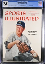 Whitey Ford 1st Cover 1956 Sports Illustrated NEWSSTAND CGC 7.5 ABSOLUTE STUNNER