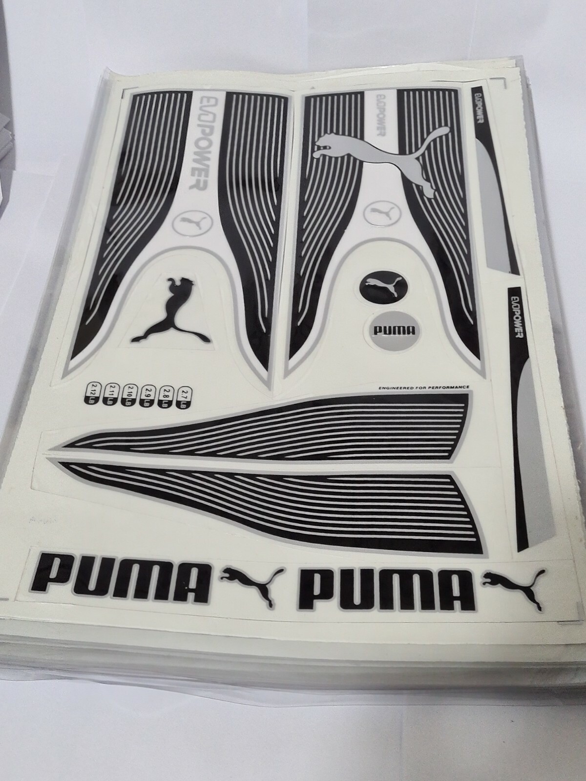puma evospeed cricket bat stickers