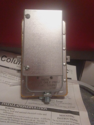 Columbus Electric Air Flow Switch RH35AU Series pressure duct static adjustable - Picture 3 of 6