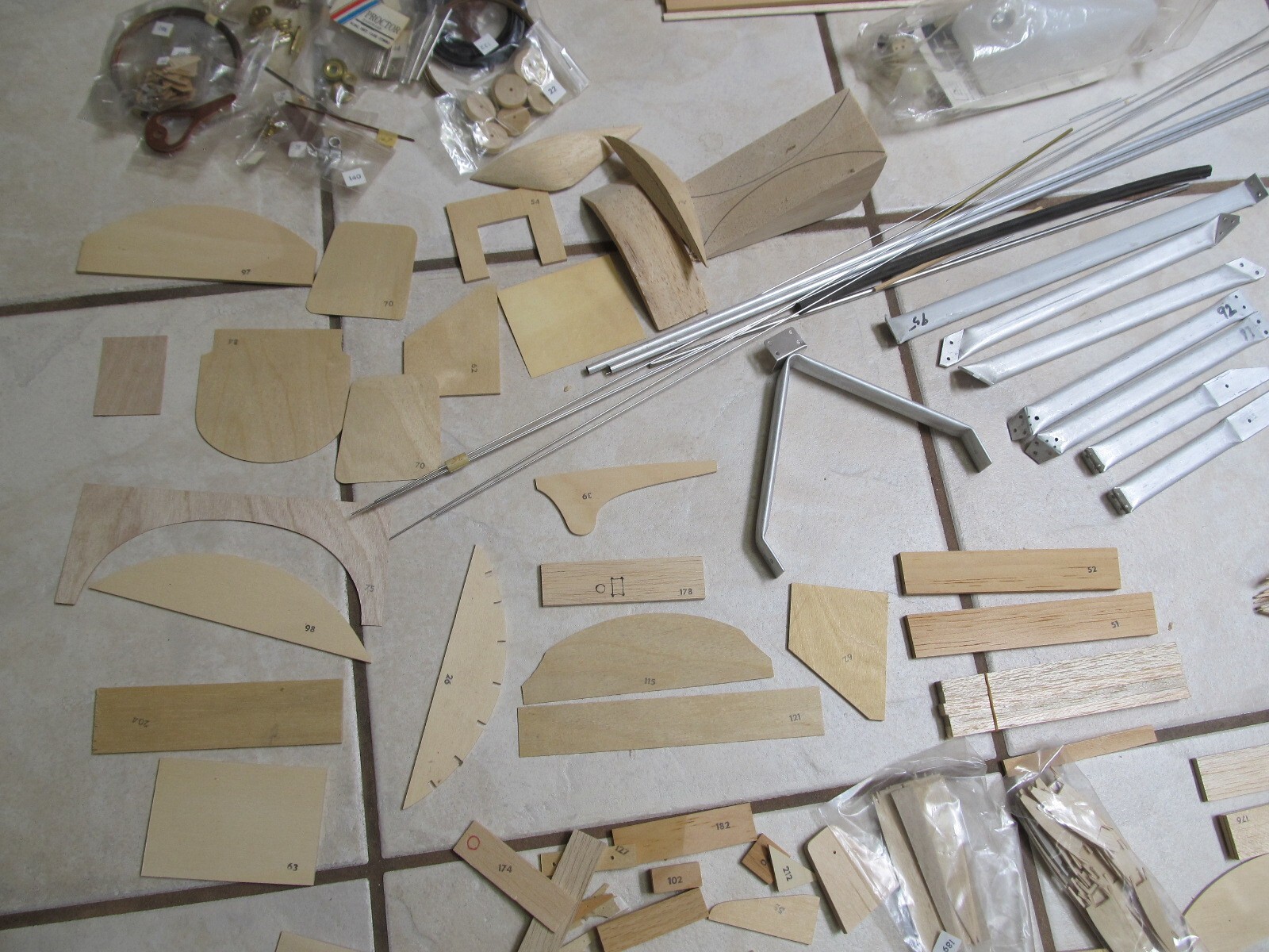 Vintage Proctor 1915 Nieuport 11 WW1 RC Model Airplane Kit AS IS