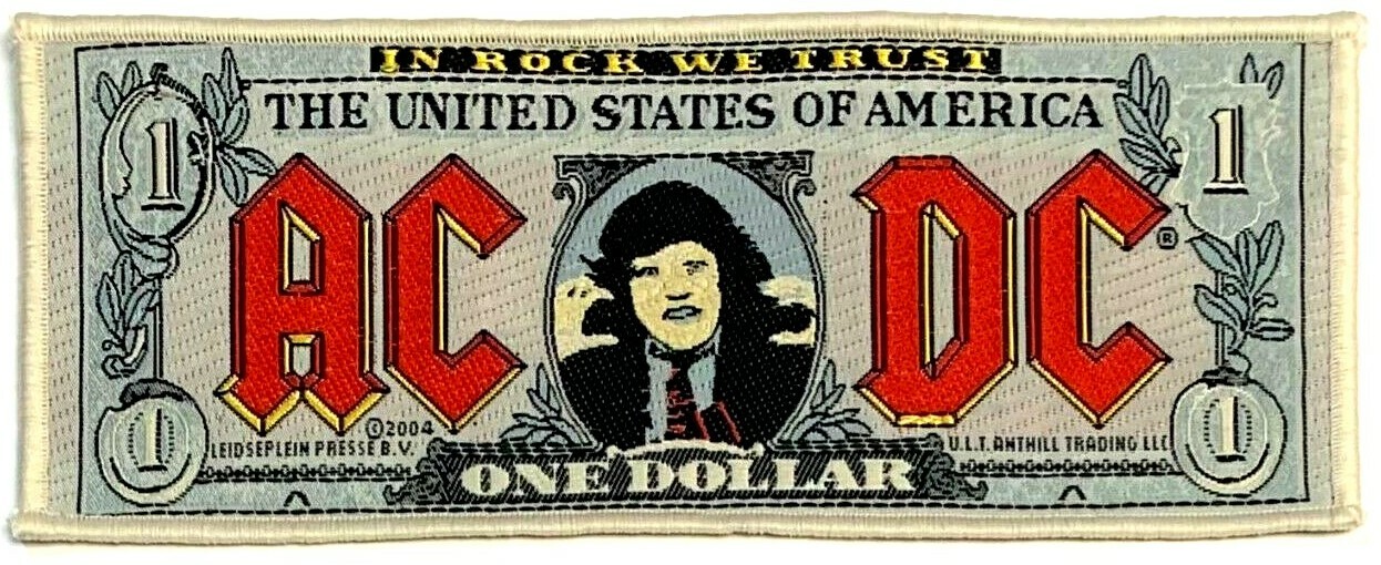 AC/DC Bank Note Super Strip Patch [UK Import] Classic Rock Memorabilia ...