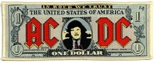 AC/DC Bank Note Super Strip Patch UK Import Classic Rock Memorabilia ACDC