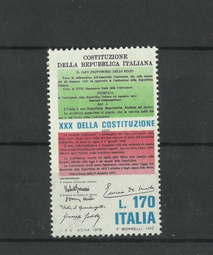 ITALY 1978 30th anniversary of the republic-MNH