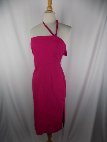 EXPRESS HOT PINK STRETCH FITTED DRESS 