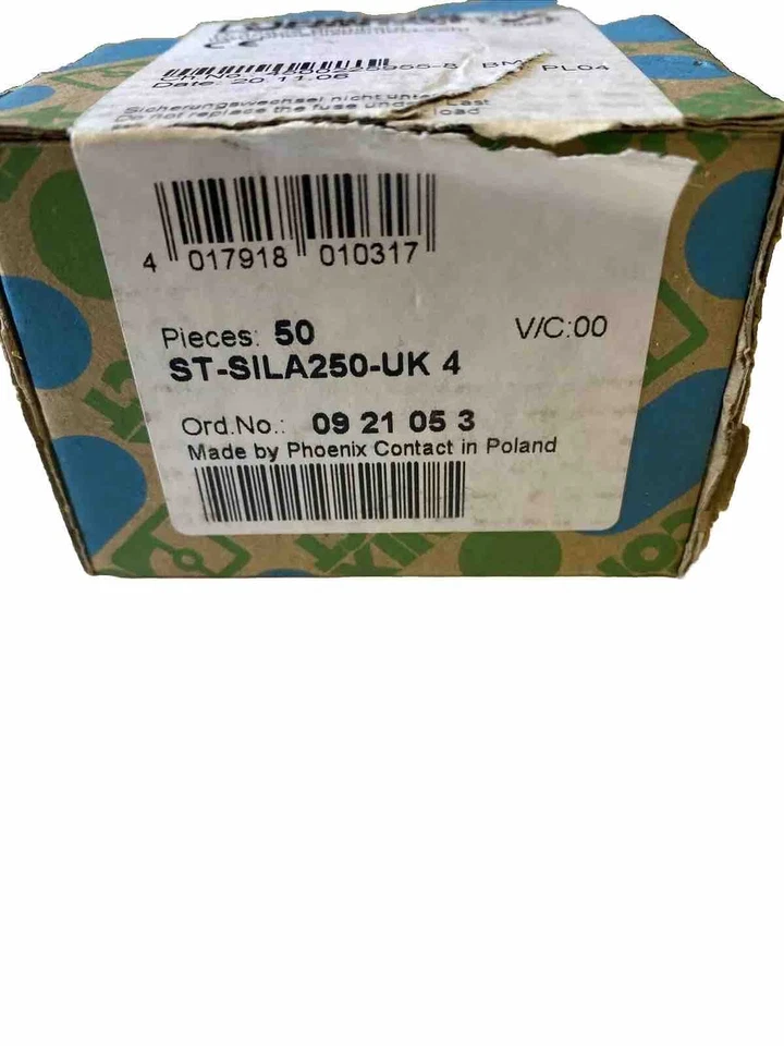 50x Phoenix Contact 0921053 Sicherungsstecker ST-SILA250-UK 4 STSILA250UK4 - Bild 2 von 4