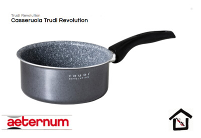 AETERNUM BIALETTI TRUDI REVOLUTION KASSEROLLE 1 GRIFF 16 18 ALUMINIUM INDUKTION