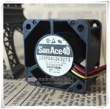 Sanyo 109P0412K3033 4028 DC12V 0.55A 4CM 3-Wire Server Cooling Fan