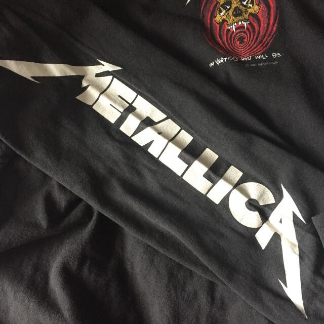 Metallica 1990 Long Sleeve Single Stitch T Shirt Black Men's JPN Size L Used