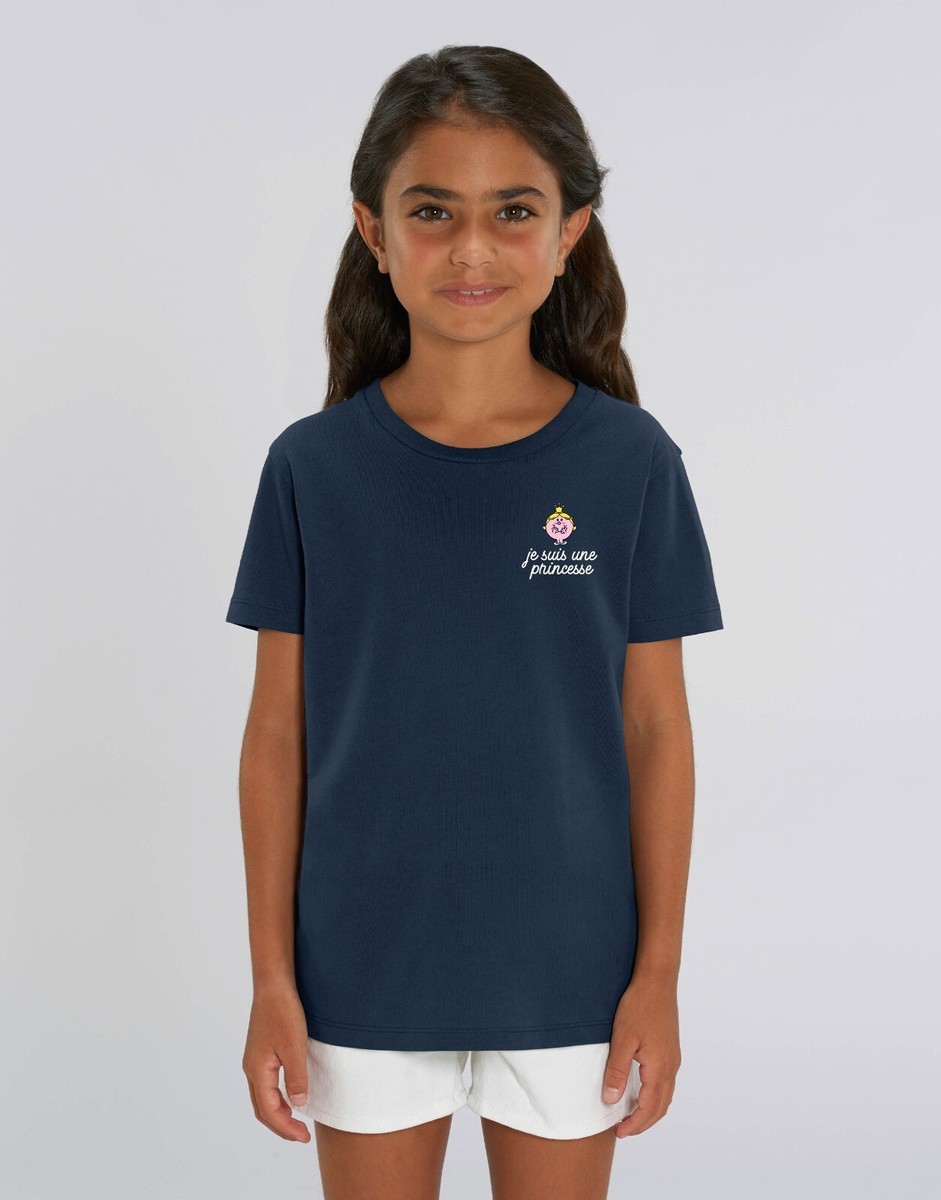 T-shirt bleu décolleté dos fille