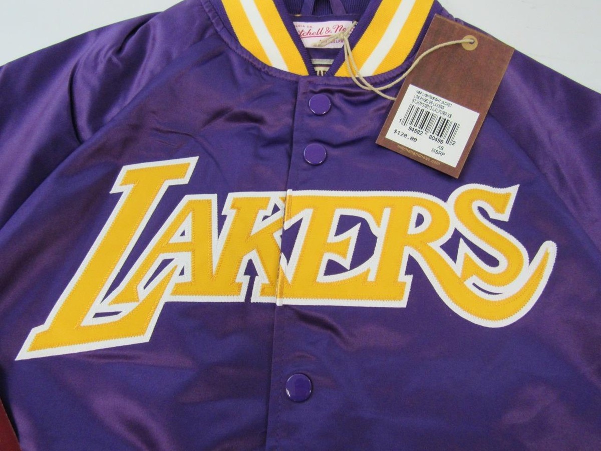 Sale! Mitchell＆NESS LA Lakers jacket L Mitchell & Ness NBA Los Angeles Lakers Purple Lightweight