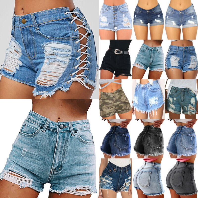 Amazon.com: ZKFDP Women's Casual Summer Raw Hem Ripped Denim Shorts (Color  : White, Size : X-Large) : Clothing, Shoes & Jewelry