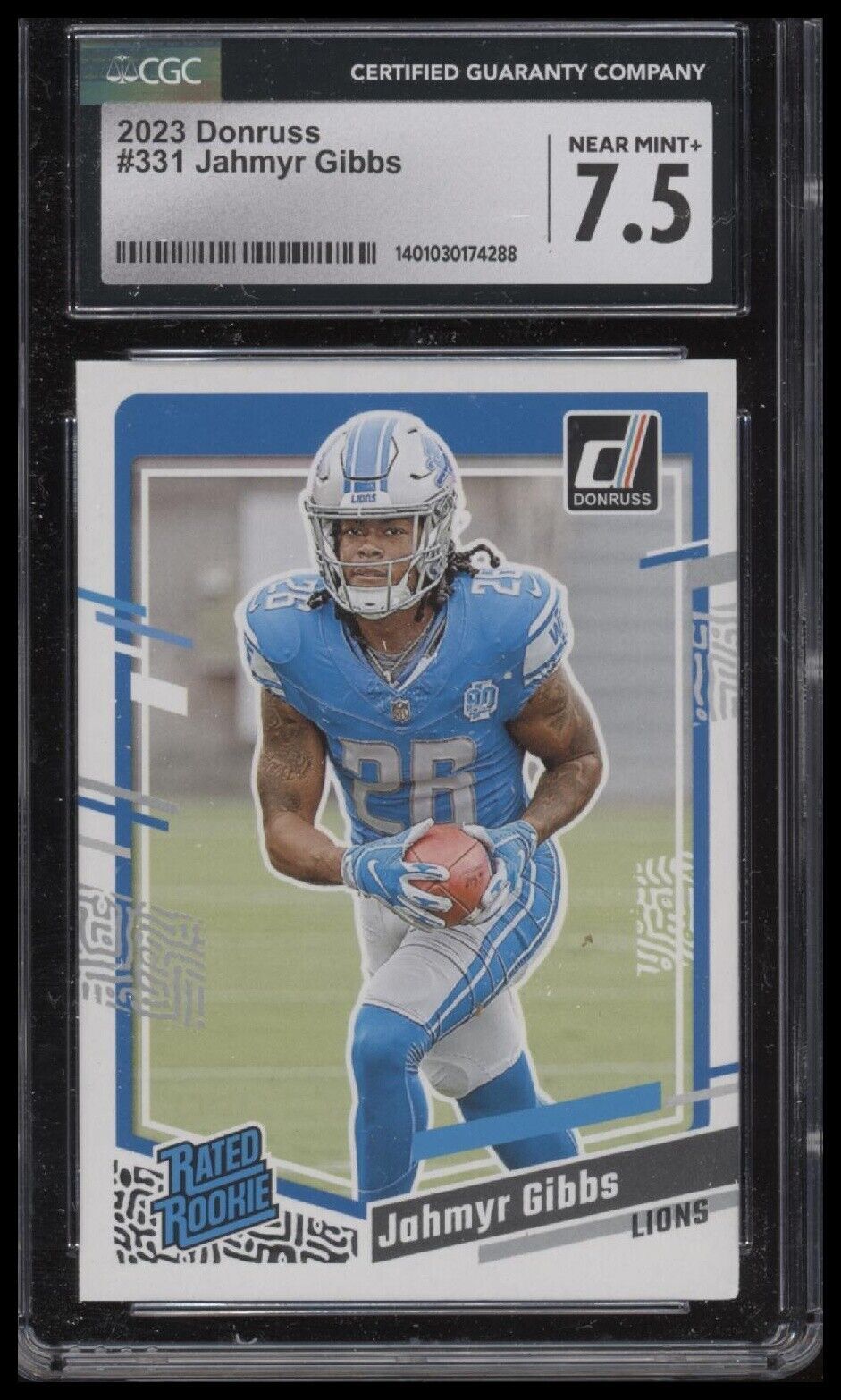 2023 Donruss #331 Jahmyr Gibbs CGC 7.5