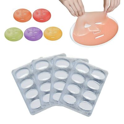 4 boards 32pcs Collagen Tablets Face Mask Natural Facial Mask Fruit Vegetable