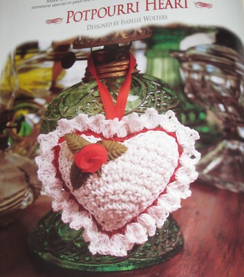 Potpourri Heart;  (#CC-94) vintage crochet pattern