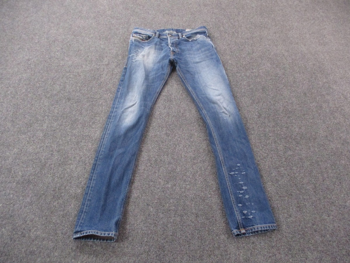 Diesel Jeans Women 30 Blue Denim Tepphar Slim Carrot Skinny