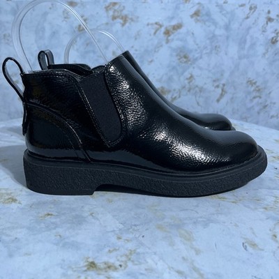 Franco Sarto Jellisa Womens Sz 6.5M Shoes Black Vegan Comfort Zip Up Ankle Boots
