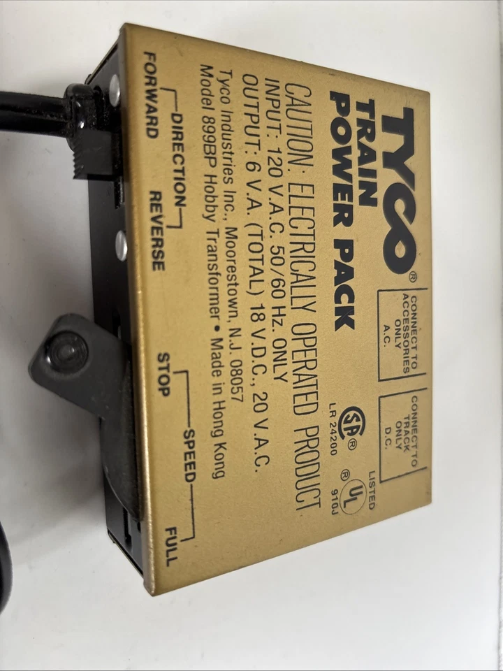 Vintage Tyco Train Power Pack Model 899BP Hobby Transformer 50/60 Hz Working - Image 2 of 4