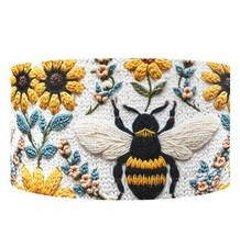 2 INCH 1 Yard Bee Bumble 3D crochet look Flower Grosgrain Ribbon 1271817