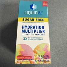 Liquid IV Hydration Electrolyte Drink Mix ~ RAINBOW SHERBET ~ EXP 01/2026 10 Ct