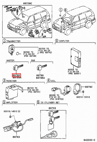 Genuine Toyota LandCruiser 100 Series HDJ Transponder Master Key Blank Uncoded - Picture 4 of 12