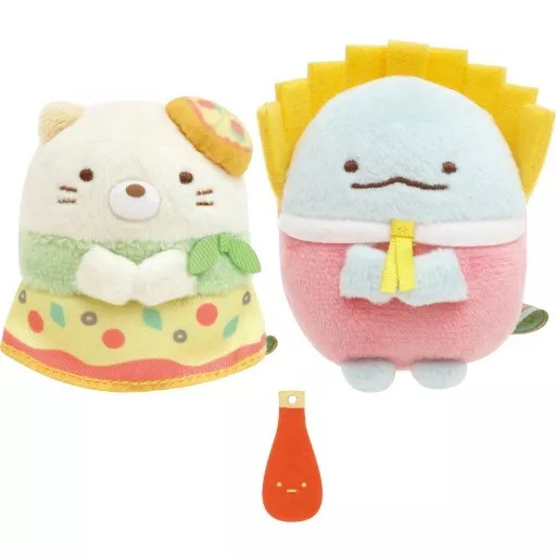 Juego de patatas de pizza Tenori Plush Set Sumikko Gurashi Collection 6 cm (2...