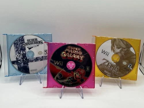 Wii Super Smash Bros Brawl, Twilight Princess & Super Mario Galaxy (disc only)