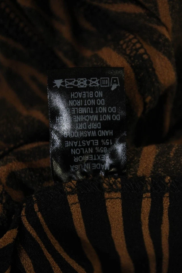 Lisa Marie Fernández Mujer Triple Anudado Tigre Rayas Una Pieza Marrón Talla 1 Foto 3 de 4