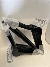 Elong Home Solid Wooden Hangers 20 Pack Black With Extra Smooth Finish