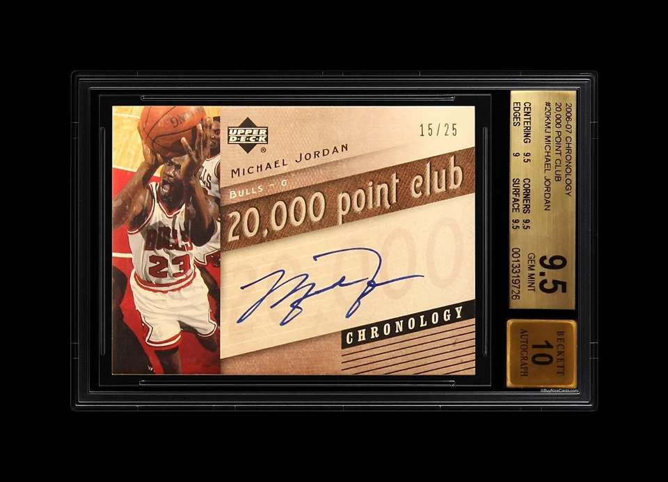 2006-07 Michael Jordan UD Chronologie 20000 Point Equipe Sp Auto / 25 #20KMJ BGS - Photo 4/4