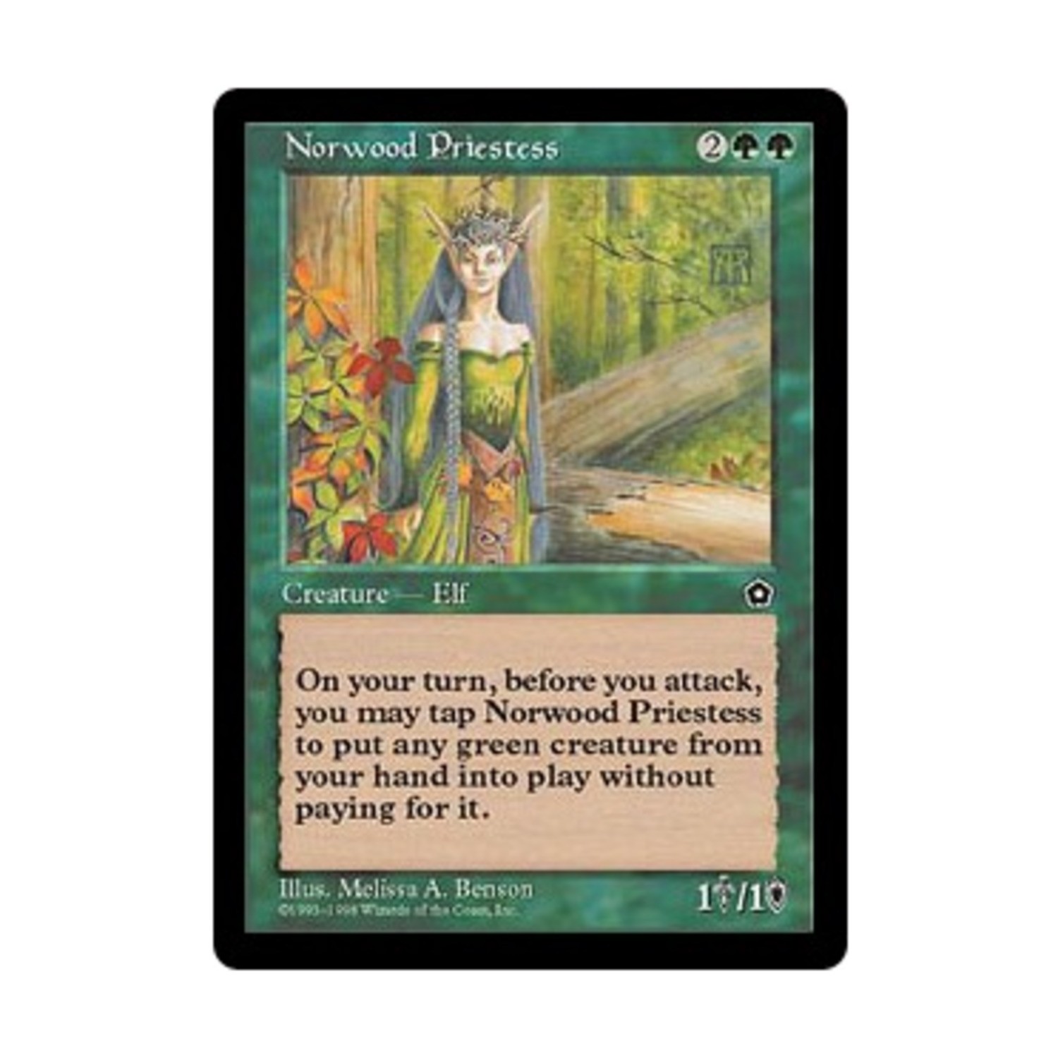 WOTC MtG Portal 2nd Age Norwood Priestess (R) NM
