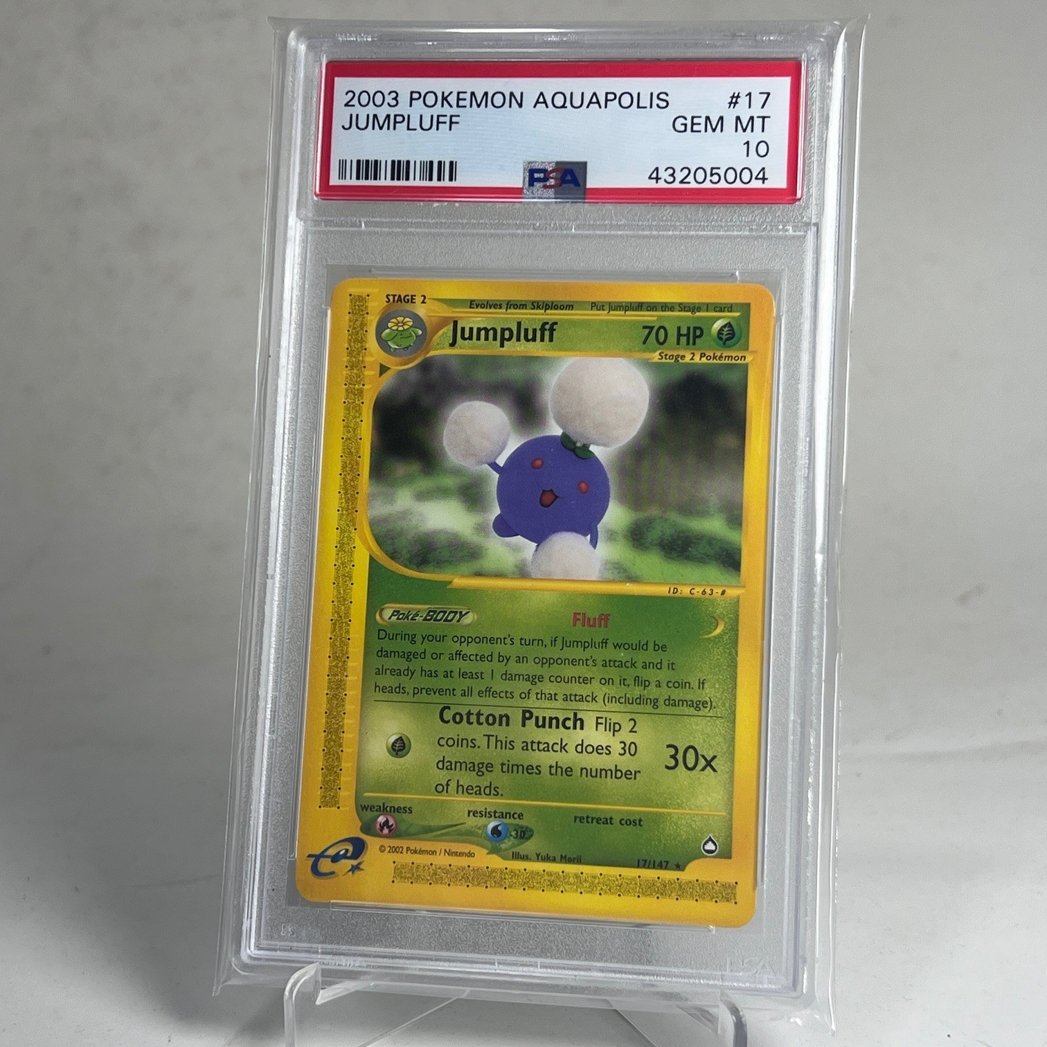 2003 POKEMON AQUAPOLIS #17 JUMPLUFF PSA 10