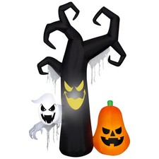 Halloween Inflatable Tree with Ghost Scene 5.5 Ft Multicolor Yard Decoration
