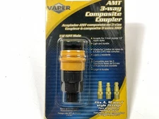 Vaper 19305 AMT 3-Way Composite Coupler For Use With A, M, And T-Style Fittings