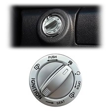 Rotary Push Start Button Cover, Metal Car Engine Start Stop Button Anti-Scratch