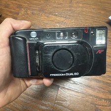 Minolta Freedom Dual / Dual 60 AF 35mm Point  Shoot Film Camera Tested  Works 