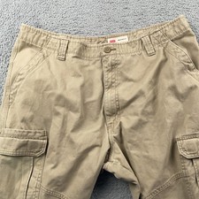 Wrangler Cargo Pants Mens 40x30 Beige Relaxed Fit 100 Cotton Casual Workwear