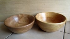 2 Schalen aus Holz massiv , Eberesche,  gedrechselt, Handarbeit ,im Set 