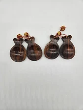 Mexico Wood Maracas Castanets Percussion Spanish Folk Flamenco Castañuelas D 2½"