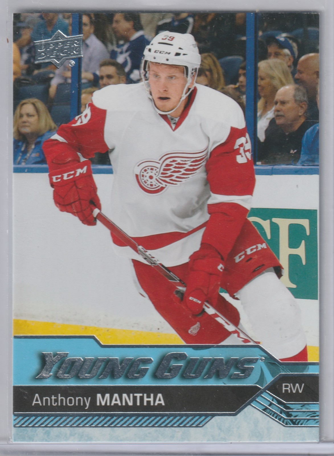 16-17 ANTHONY MANTHA RC UPPER DECK S1 YOUNG GUNS ROOKIE #213 RED WINGS