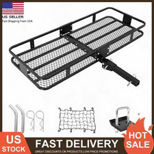500lbs Folding Rack Cargo Basket Trailer Hitch Mount Luggage Carrier Fit Suv Car