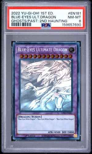 Blue Eyes Ultimate Dragon GFP2-EN181 1st Edition Ghost Rare Yugioh PSA 8 *690