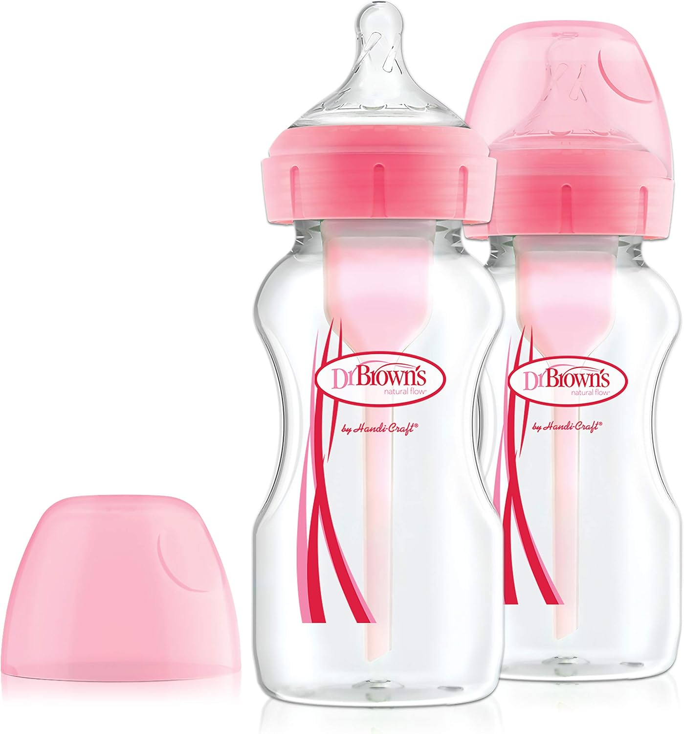 Anti-Colic Options+ Wide-Neck Baby Bottle, 9Oz/270Ml, with Level 1 Teat, 2-Pack,
