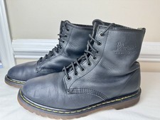 Vintage Dr. Martens 1460 Made In England Black Leather Boots 8-Eye Combat Shoes