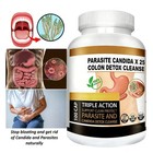 2PCS Colon Detox Cleanse Parasite Candida 100 Capsules Natural Herbal Supplement