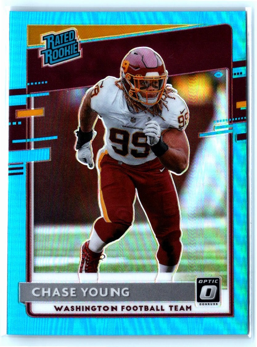 2020 Donruss Optic #166 Chase Young Aqua RC /299