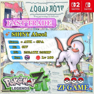  6IV SHINY Absol + EVS   POKEMON LEGENDS ZA Online delivery Alpha