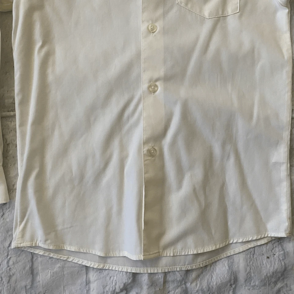 Gioberti youth kids 8 button down dress shirt off white - Image 2 of 4