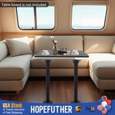 2* Compact RV Table Leg Table Leg W/ Pre-drilled Mounting Base Camper Table Leg